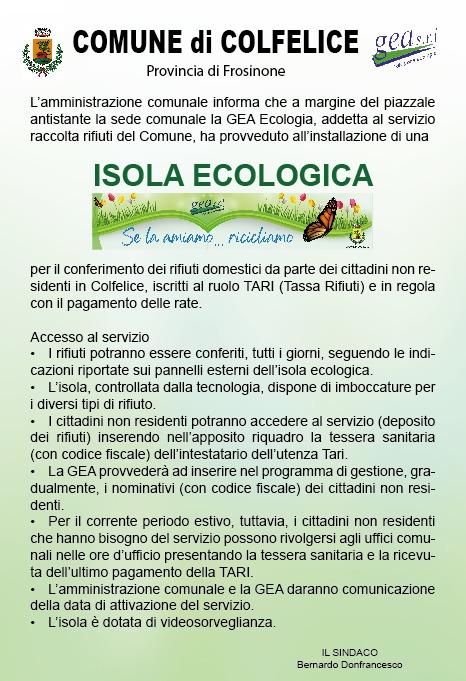 Attivazione Isola Ecologica