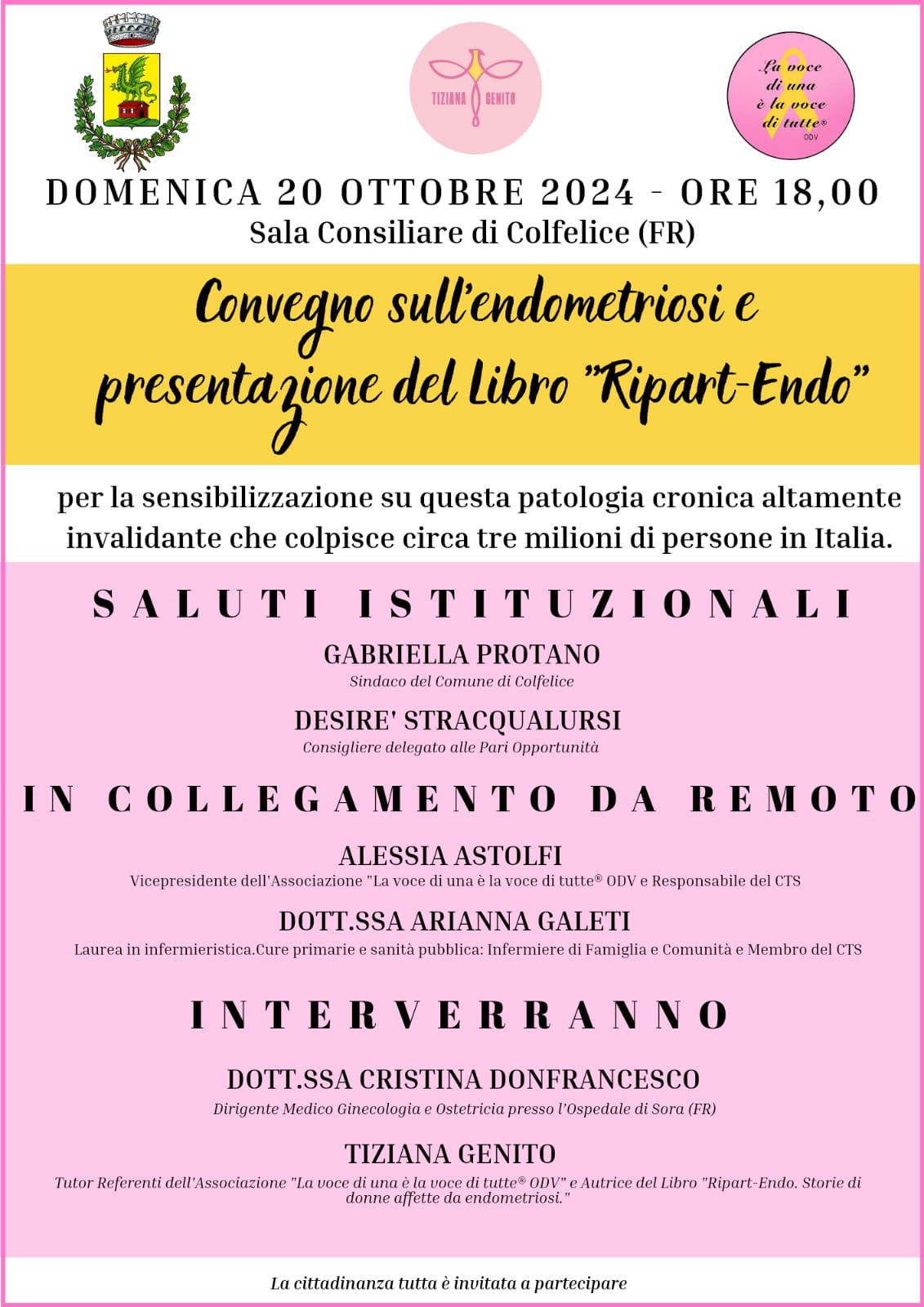 Convegno sull'endometriosi e presentazione del libro "Ripart-Endo"