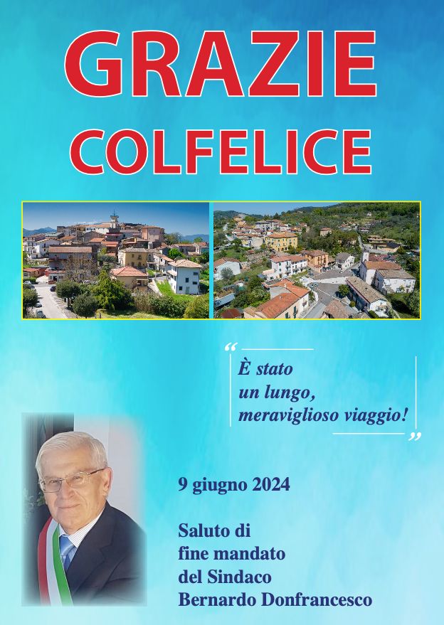 Saluto di fine mandato del Sindaco Bernardo Donfrancesco