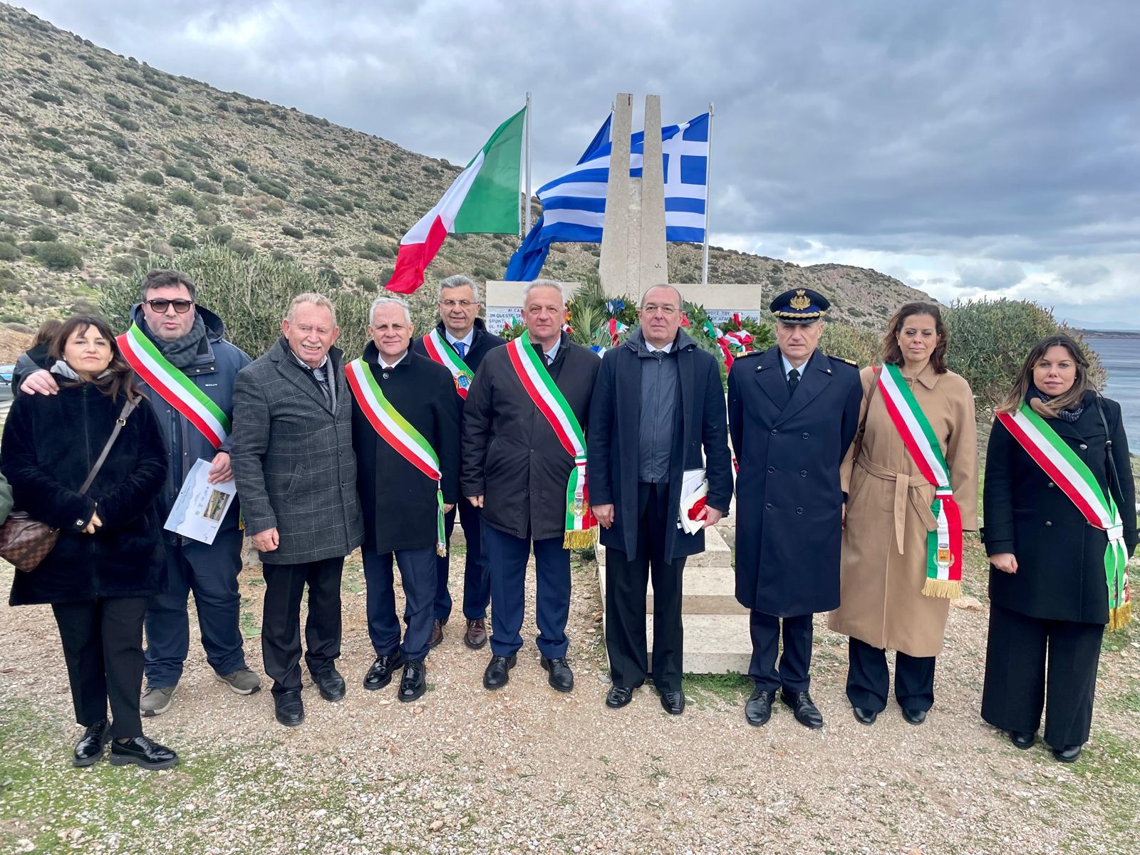 Il sindaco Gabriella Protano a Capo Sounion (Grecia)